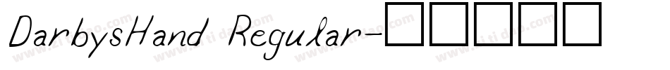 DarbysHand Regular字体转换